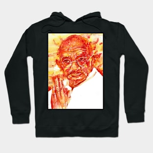 MAHATMA GANDHI watercolor portrait .4 Hoodie